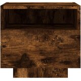  Noćni ormarić s LED svjetlima boja dimljenog hrasta 40x39x37 cm | Eponuda.com
