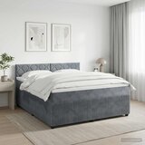  Boxspring krevet s madracem Tamnosiva 140 x 200 cm Baršun 144 x 200 x 100.5 cm | Shoptok.si
