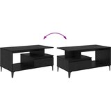 vidaXL Klubska miza Črni hrast 90 x 49 x 45 cm Konstruiran les | Shoptok.si