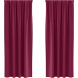 vidaXL Zavese z zavesami 2 pcs Vinorodna rdeča 245 x 140 cm Poliester | Shoptok.si
