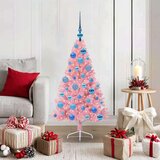 vidaXL Umjetna preddekorirana božićna jelka Roza 120 cm PVC | Shoptok.si