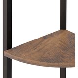  Kutna polica s 4 razine tamnosmeđa i crna 45,5x31,5x150 cm | Eponuda.ba