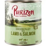 Varčno pakiranje 12 x 800 g - brez žit - Jagnjetina & losos s krompirjem in hruško
