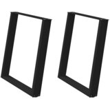  Noge za blagovaonski stol U-oblik 2 kom Crne 80 x (72-73) cm Čelik | shoptok.hr