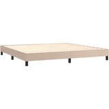  Okvir za krevet s oprugom boja cappuccina 200x200 cm od umjetne kože | shoptok.hr
