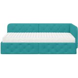  Kutni okvir kreveta Tirkizna 90 x 190 cm Baršun | shoptok.hr
