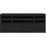  Komoda s LED svjetlima crna 163x37x67 cm | shoptok.hr