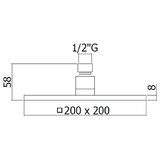 Paffoni ZSOF075CR Tuš glava kockasta 200x200 mm | Eponuda.com