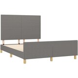  Okvir za krevet s uzglavljem tamnosivi 140x200 cm od tkanine | shoptok.hr