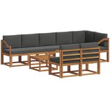  Set vanjskih sofa 9 kom. Prirodna i antracit | shoptok.hr