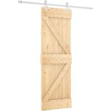  Klizna vrata s priborom za montažu 70 x 210 cm masivna borovina | shoptok.hr