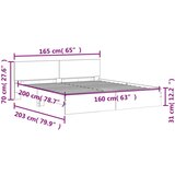 vidaXL Okvir kreveta s uzglavljem boja dimljenog hrasta 160x200 cm | shoptok.hr