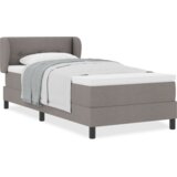 Box Spring Postelja z Blazino Taupe 100x200 cm Tkanina, (22053048) | Shoptok.si