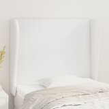  Uzglavlje s ušima bijelo 103x23x118/128 cm od umjetne kože | shoptok.hr
