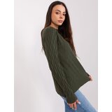 Wool Fashion Italia Sweater-AT-SW-2326.37X-dark khaki | Shoptok.si