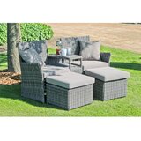 Garden Pleasure Siva vrtna garnitura iz umetnega ratana za 2 osebi Calgary - | Shoptok.si