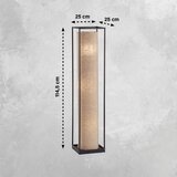 Fischer & Honsel Črna/bež stoječa svetilka s tekstilnim senčilom (višina 114,5 cm) Thor – | Shoptok.si