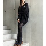 Gemre Black oversized sweater with ruched sleeves Najeta | Shoptok.si