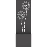 vidaXL Vrtno korito z dekorativno ploščo Črna 50 x 140 cm Mnogi jeklo | Shoptok.si