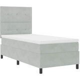  s opruga kutije Svijetlo siva 90 x 200 cm Baršun | shoptok.hr