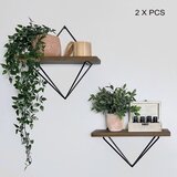  Set od 2 zidne police od smreke, smeđa | Eponuda.com