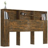  Uzglavlje s ormarićem boja dimljenog hrasta 160 x 19 x 103,5 cm | shoptok.hr