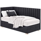 Ghado Tamnoplavi kutni dječji krevet s prostorom za odlaganje s madracem 90x200 cm Snugi - | shoptok.hr