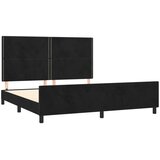  Okvir za krevet s uzglavljem crni 180x200 cm baršunasti | shoptok.hr