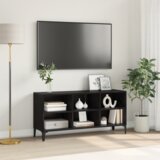 vidaXL Črno hrastovo TV stojalo Črn hrast Iverna plošča Standard | Shoptok.si