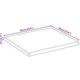 vidaXL Stolna ploča 60x60x2,5 cm od masivnog drva manga sa živim rubom | shoptok.hr