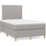 vidaXL Boxspring postelja z vzmetnico svetlo siva 120x190 cm blago Cene