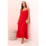 Kesi Włoski Long strappy dress red u