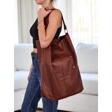Resti Aurelia Grande Camel - Large A4 eco-leather bag, strap, zipper, stylish shopper Cijene