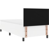 vidaXL postelja s vzmetjo in vzmetnico - bela 100x200 cm iz umetnega usnja. | Shoptok.si