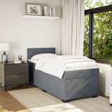  Box spring krevet s madracem tamnosivi 90x200 cm baršunasti | shoptok.hr
