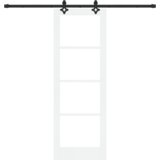 vidaXL klizna vrata s opremom bijela 73.5x211 cm od čvrstog borovog drveta | shoptok.hr