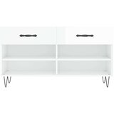 vidaXL regal za čevlje visok sijaj bel 102x35x55 cm inženirski les | Shoptok.si