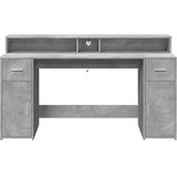 Radni stol s LED svjetlima sivi 160x55x91 cm konstruirano drvo | Eponuda.ba