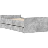 vidaXL Posteljni okvir s predali betonsko siv 100x200 cm | Shoptok.si