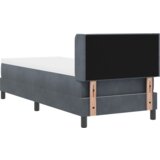 Box Spring Krevet s Madracem Tamno Siva 80x200 cm Baršun | shoptok.hr