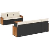  8-dijelni set vrtnih sofa od poliratana s jastucima crni | shoptok.hr