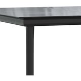  Vrtni stol - Blagovaonski stol crni 200x100x74 cm čelik i kaljeno staklo | shoptok.hr