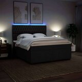  Krevet s oprugama i madracem crni 180x200 cm od tkanine | shoptok.hr