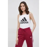 Adidas Bombažen top bela barva