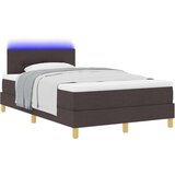  Postelja z vzmetnico & LED temno rjava 120x200 cm tkanina, (22083960) | Shoptok.si