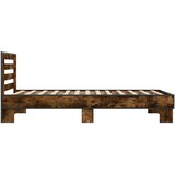  Okvir kreveta s uzglavljem Dimljeni hrast 80 x 200 cm | shoptok.hr