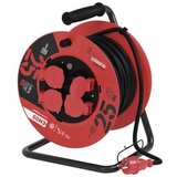 Zunanji kolutni podaljšek 25 m / 4 vtičnice / črni / guma / 230 V / 2,5 mm2 Cene