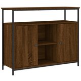 vidaXL Komoda rjavi hrast 100x35x80 cm inženirski les, (20955365) | Shoptok.si