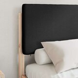  Krevetni okvir s tapiciranim uzglavljem Crna 135 x 190 cm | shoptok.hr
