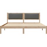 Krevetna konstrukcija s uzglavljem Tamno siva 200 x 200 cm | shoptok.hr